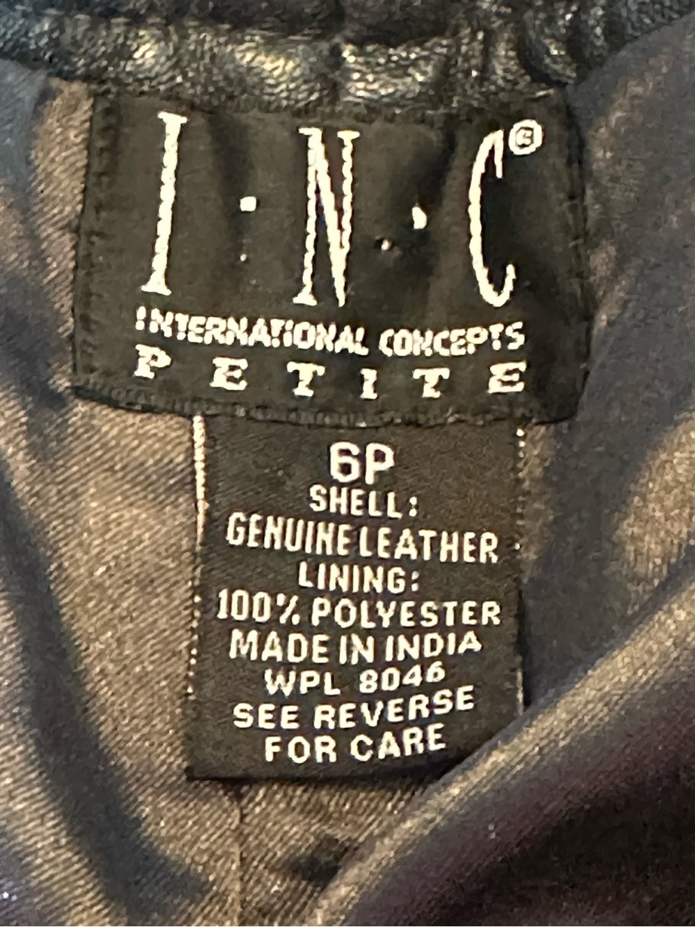 I.N.C. International Concepts | Black Genuine Leather Straight Leg Pants, 6P - Picture 4 of 7